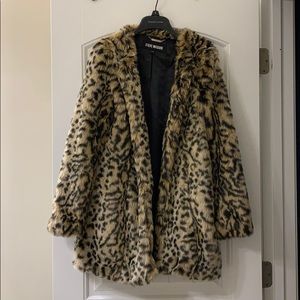 Steve Madden Faux Fur Cheetah Coat